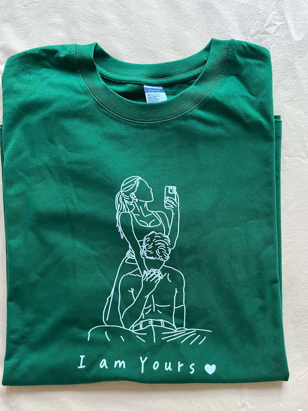 Custom Hand-Drawn Portrait T-Shirt | 100% Cotton | Personalized Gift