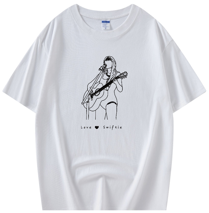 Custom Hand-Drawn Portrait T-Shirt | 100% Cotton | Personalized Gift