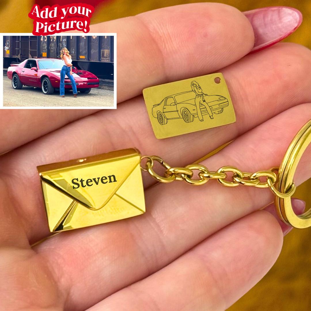 Custom Engraved Secret Letter Keychain