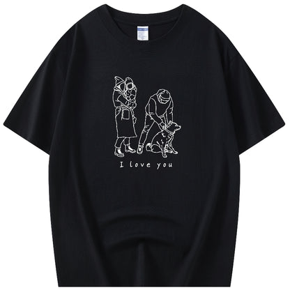 Custom Hand-Drawn Portrait T-Shirt | 100% Cotton | Personalized Gift